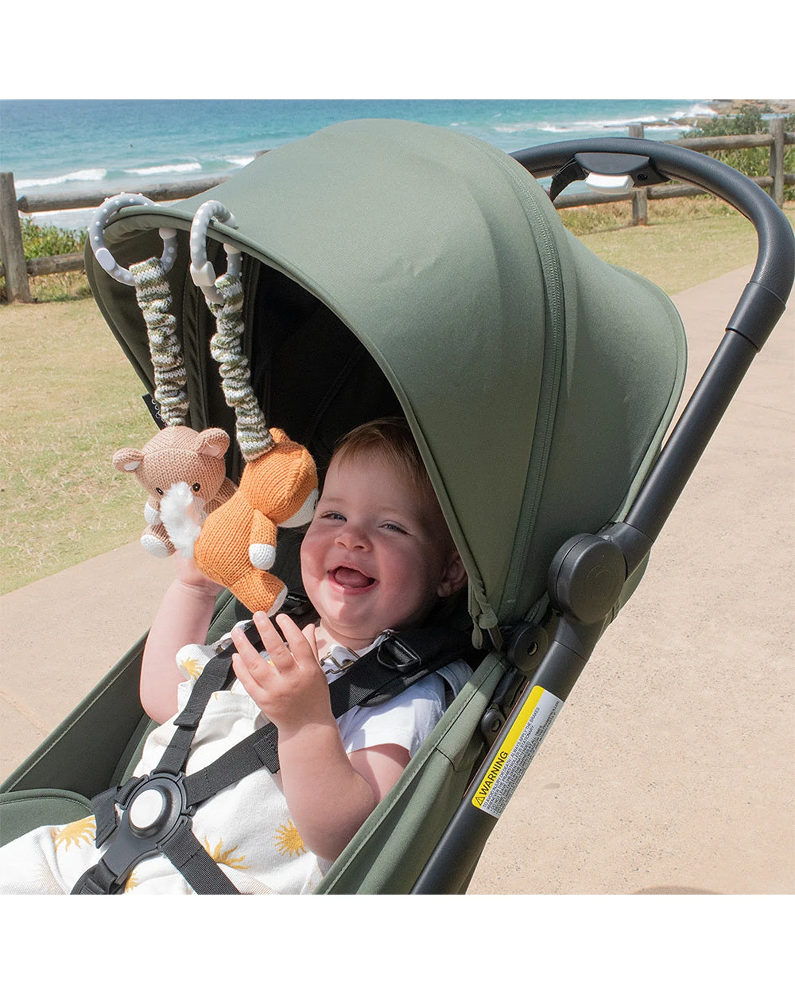 2 Pack Stroller Toy - Bear and Fox - Image 3