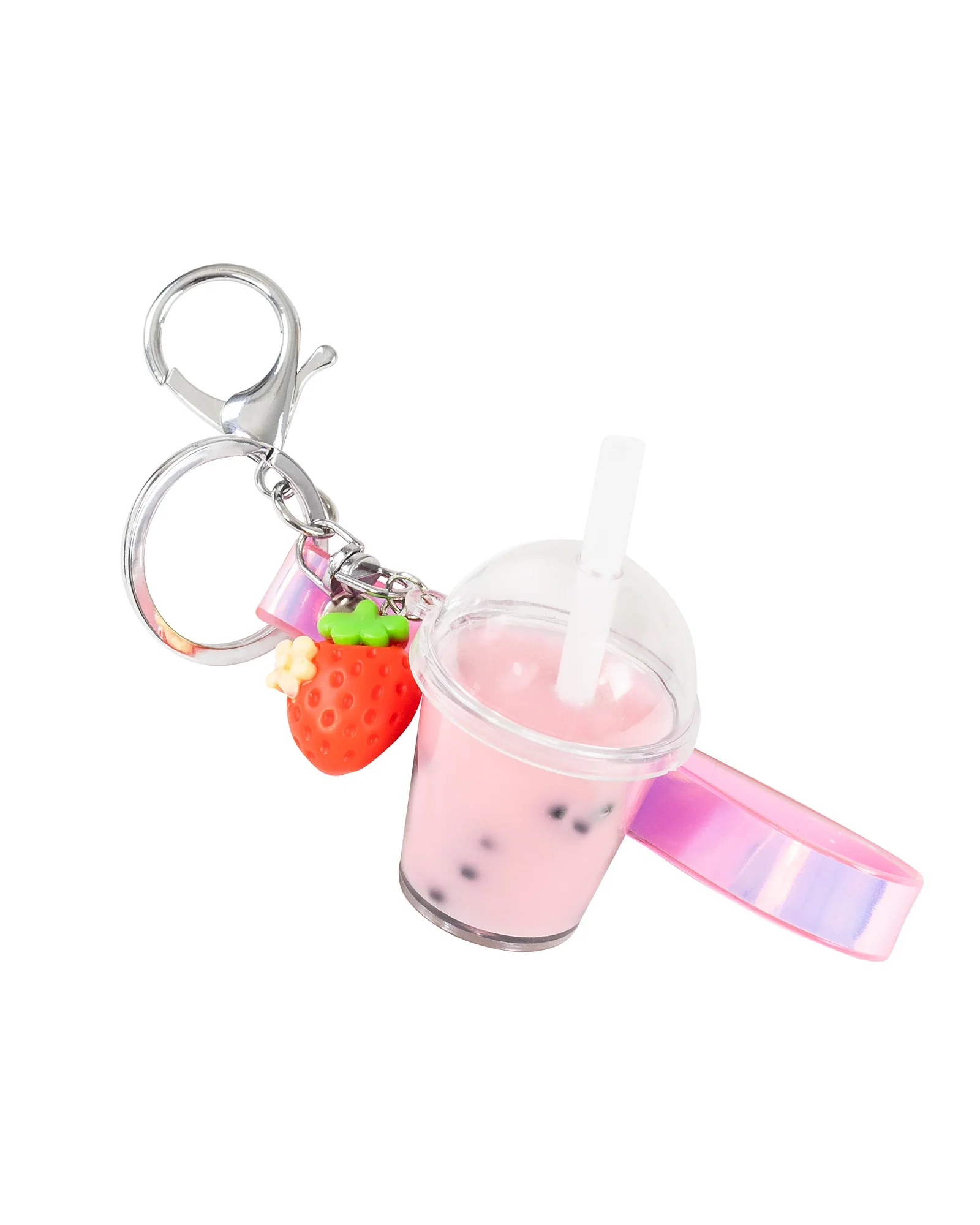 Bag Charm Kit - Strawberry Bubble Tea - Image 3