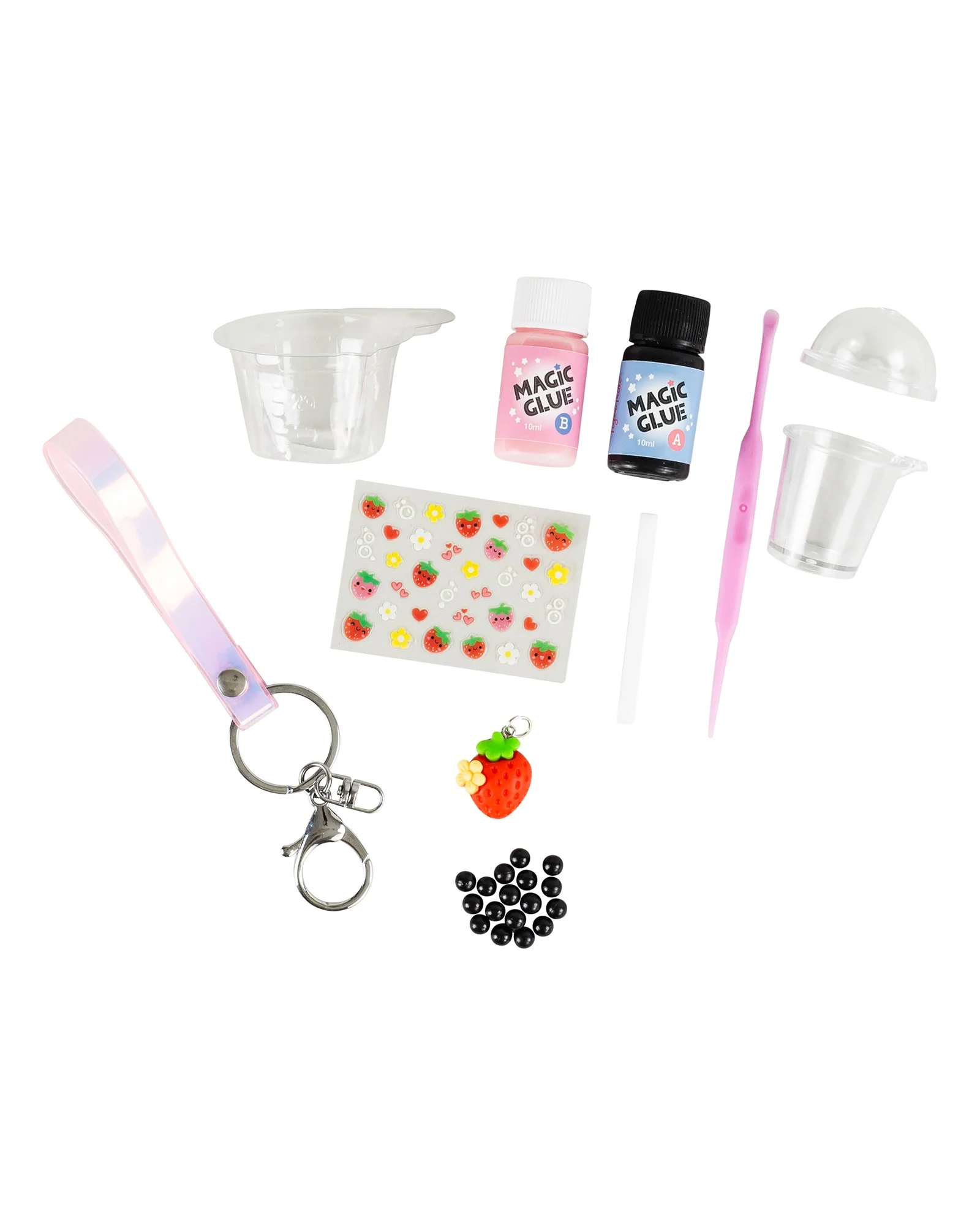 Bag Charm Kit - Strawberry Bubble Tea - Image 4