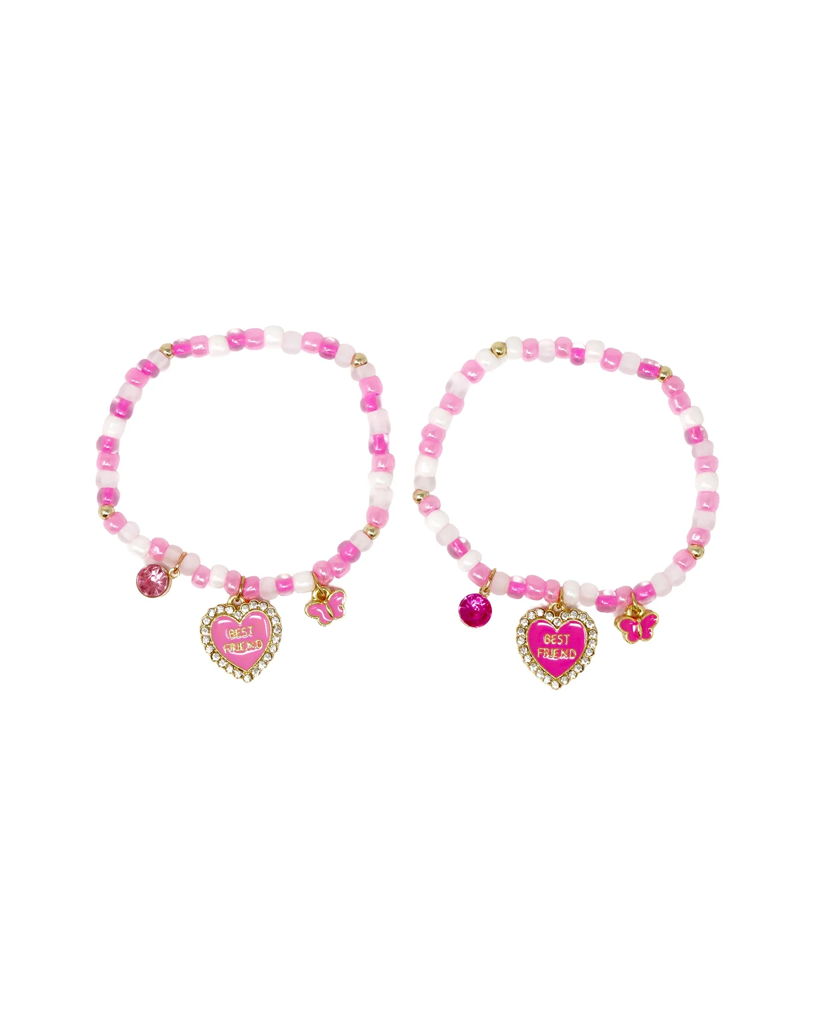 BFF Heart & Butterfly Bracelet Set