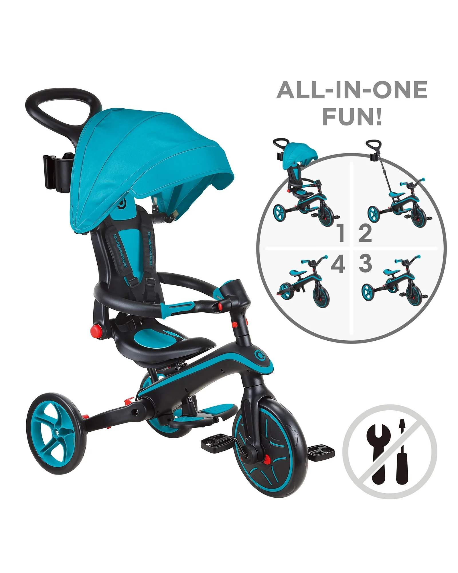 Globber Explorer Trike 4In1 - Image 16