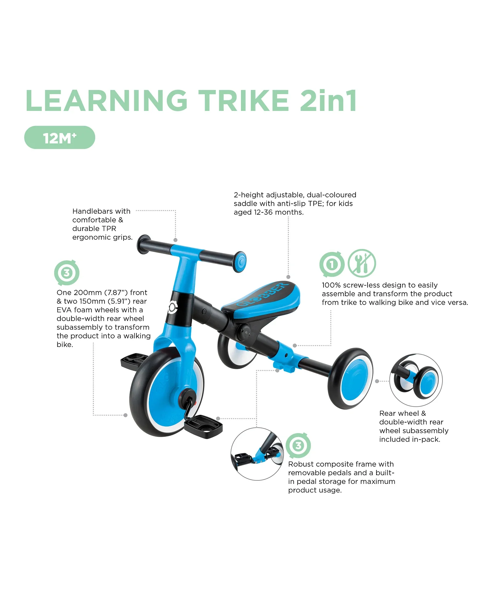 Globber Learning Trike 2in1 - Image 42