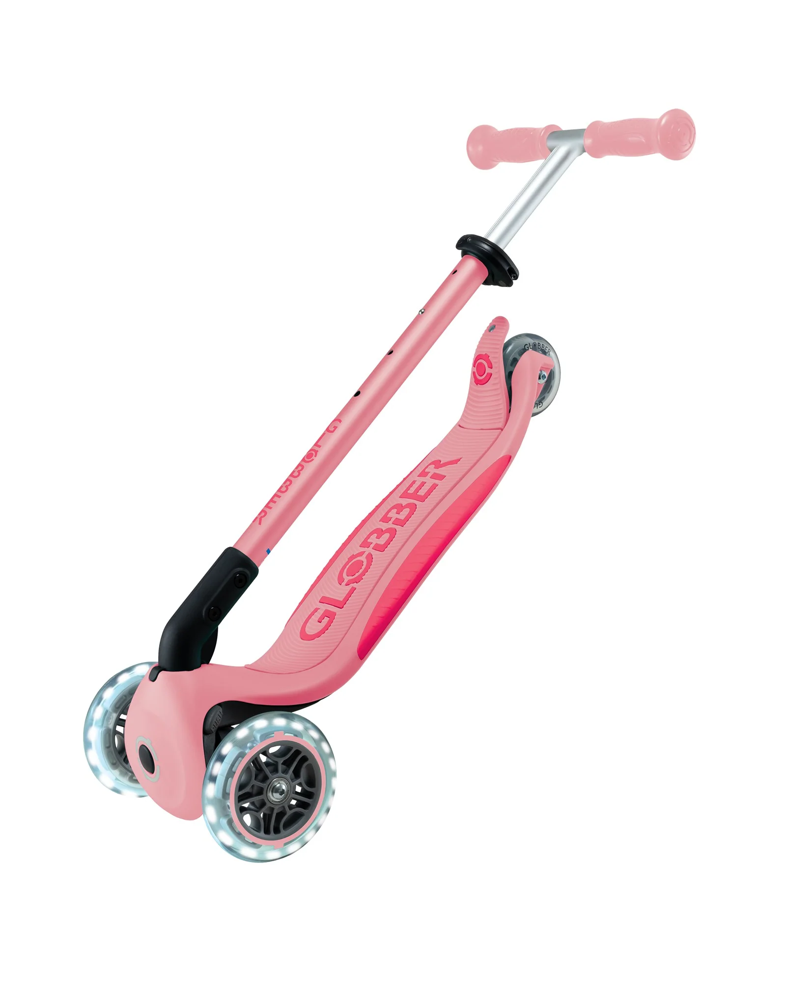 Globber Primo Fold Plus Lights Pink Coral - Image 14