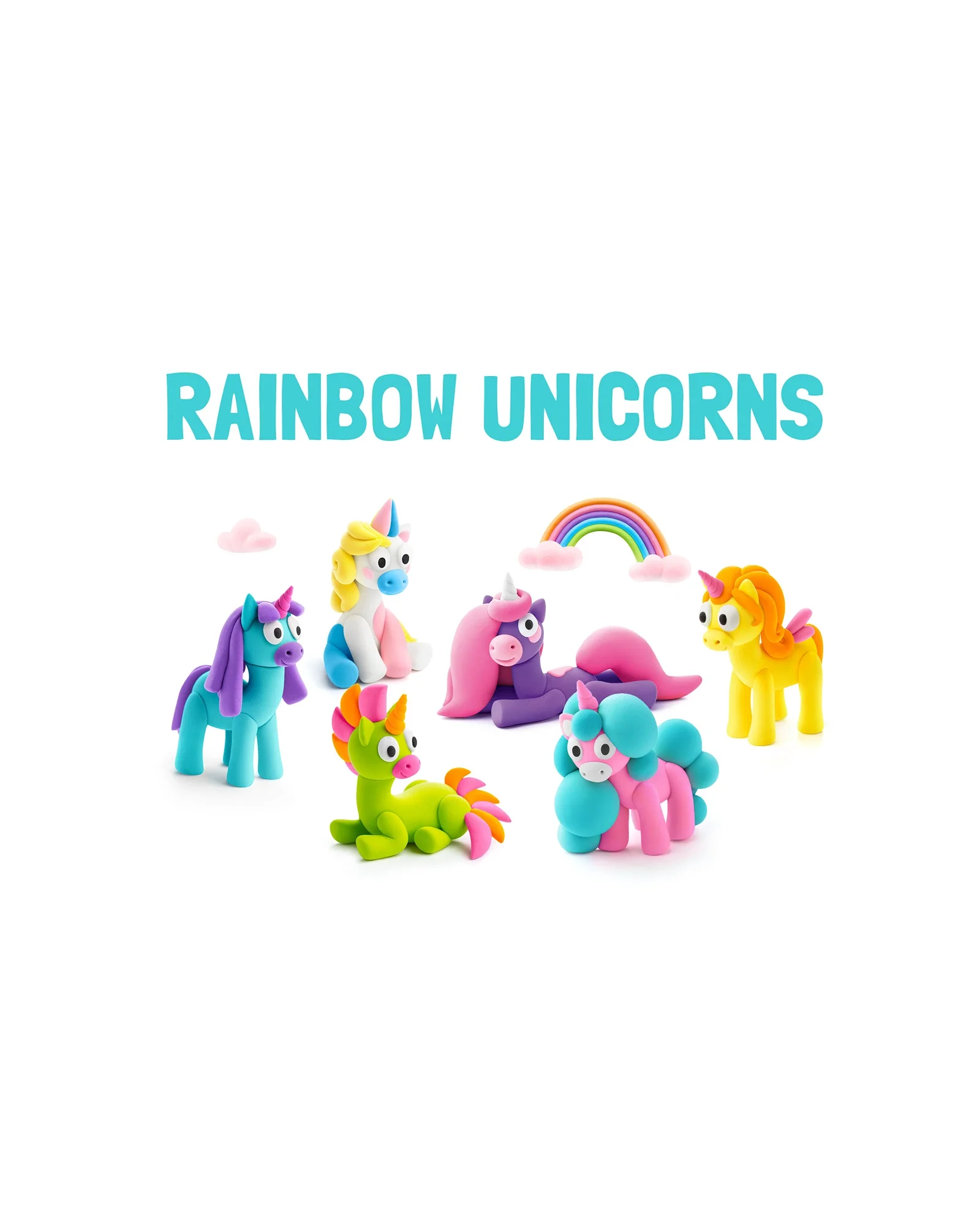 Hey Clay Rainbow Unicorns Set - Image 14
