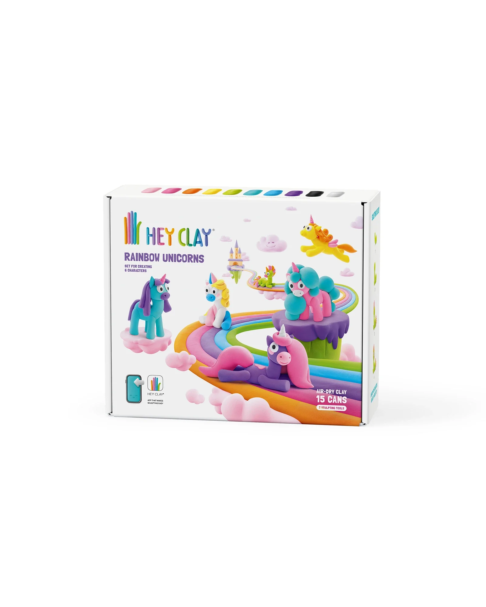 Hey Clay Rainbow Unicorns Set - Image 3