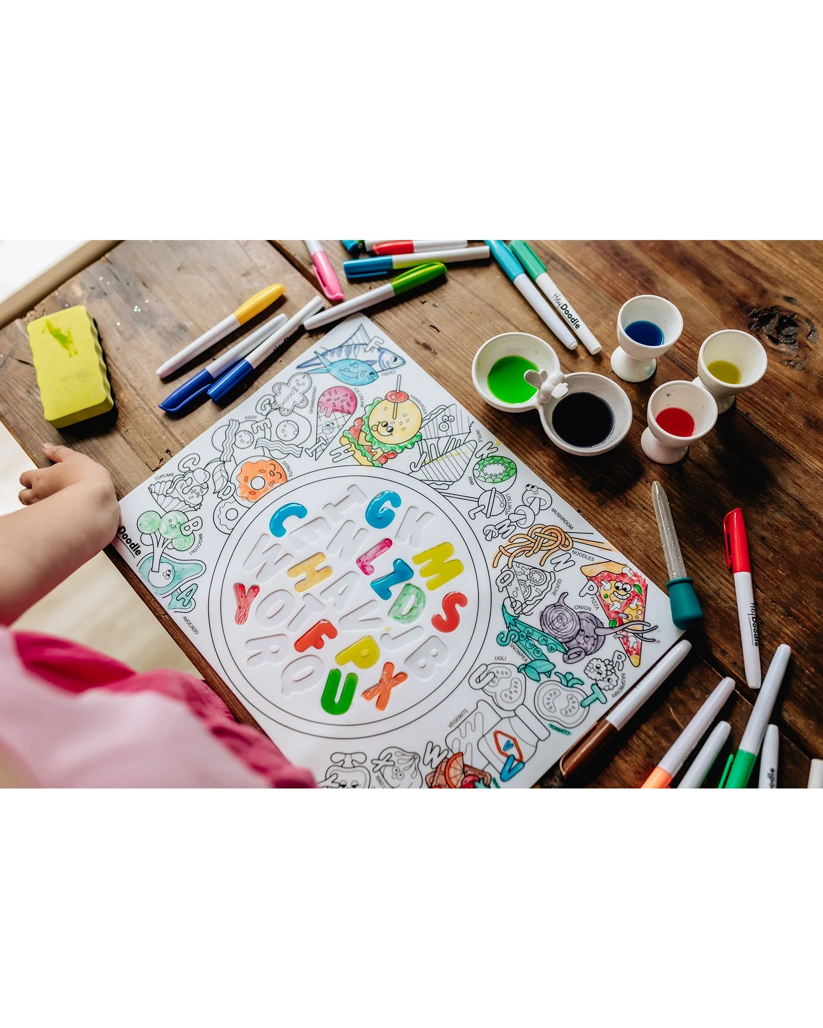 HeyDoodle Alphabet Soup Sensory Colouring & Doodle Mat - Image 2
