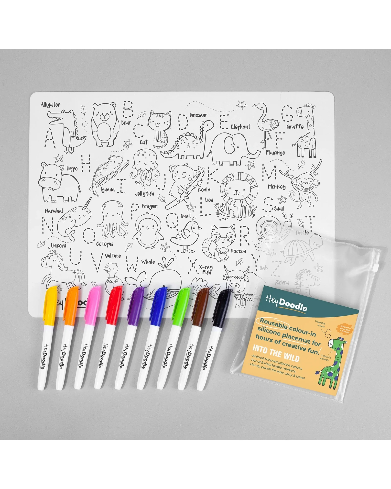HeyDoodle Mats ABC Series Animals - Image 3