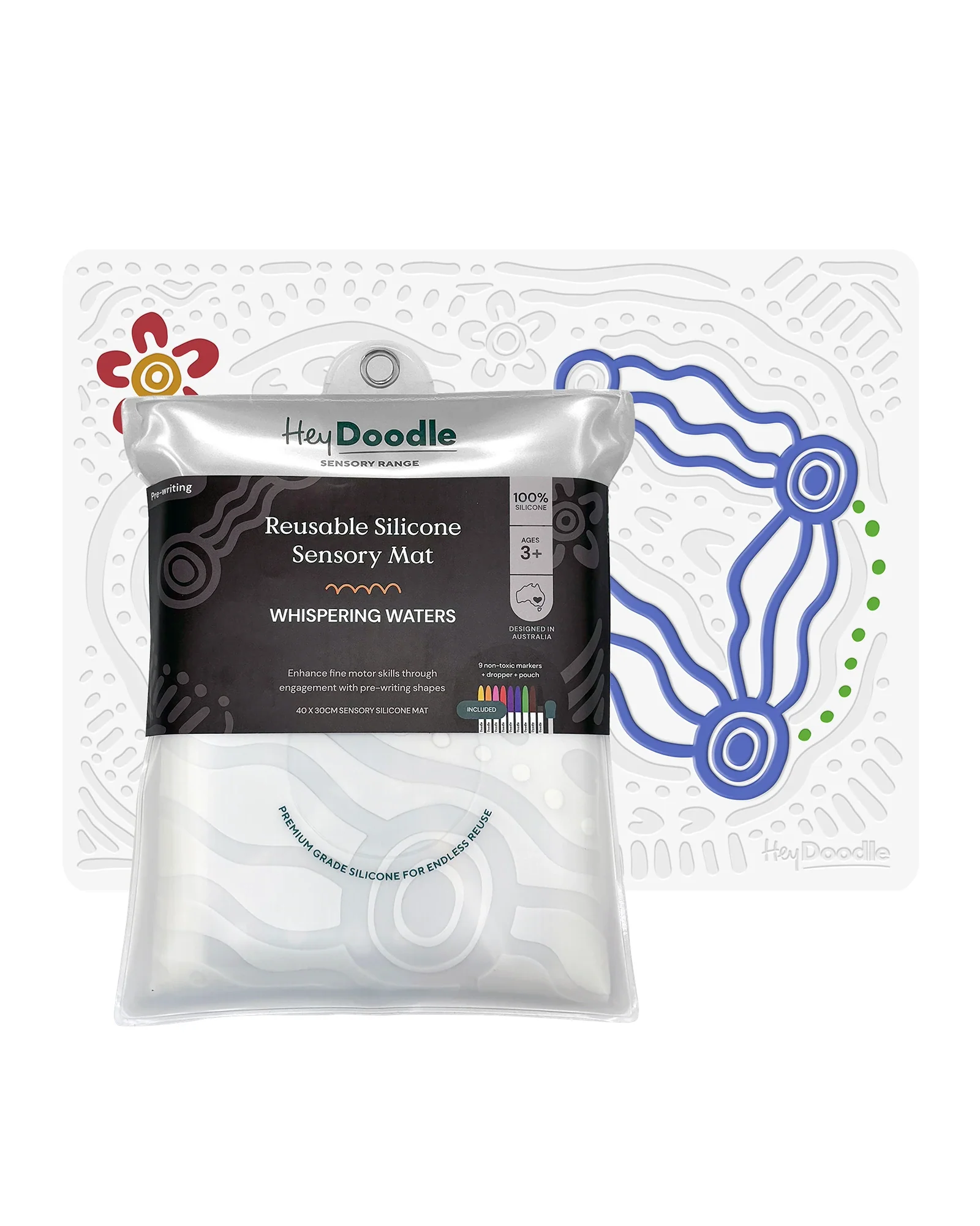 HeyDoodle Whispering Waters Sensory Colouring & Doodle Mat - Image 6