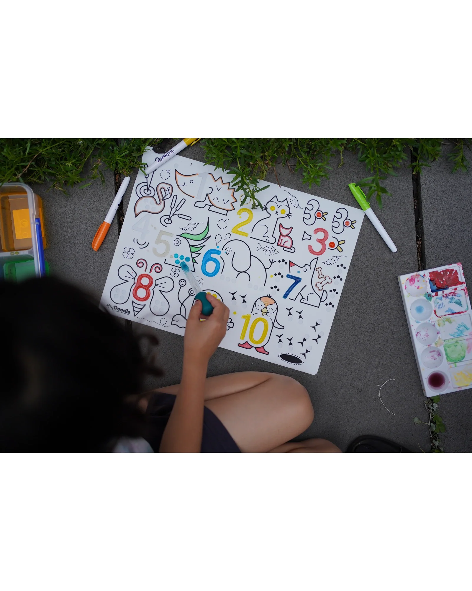 HeyDoodle Wild Digits Sensory Colouring & Doodle Mat - Image 7