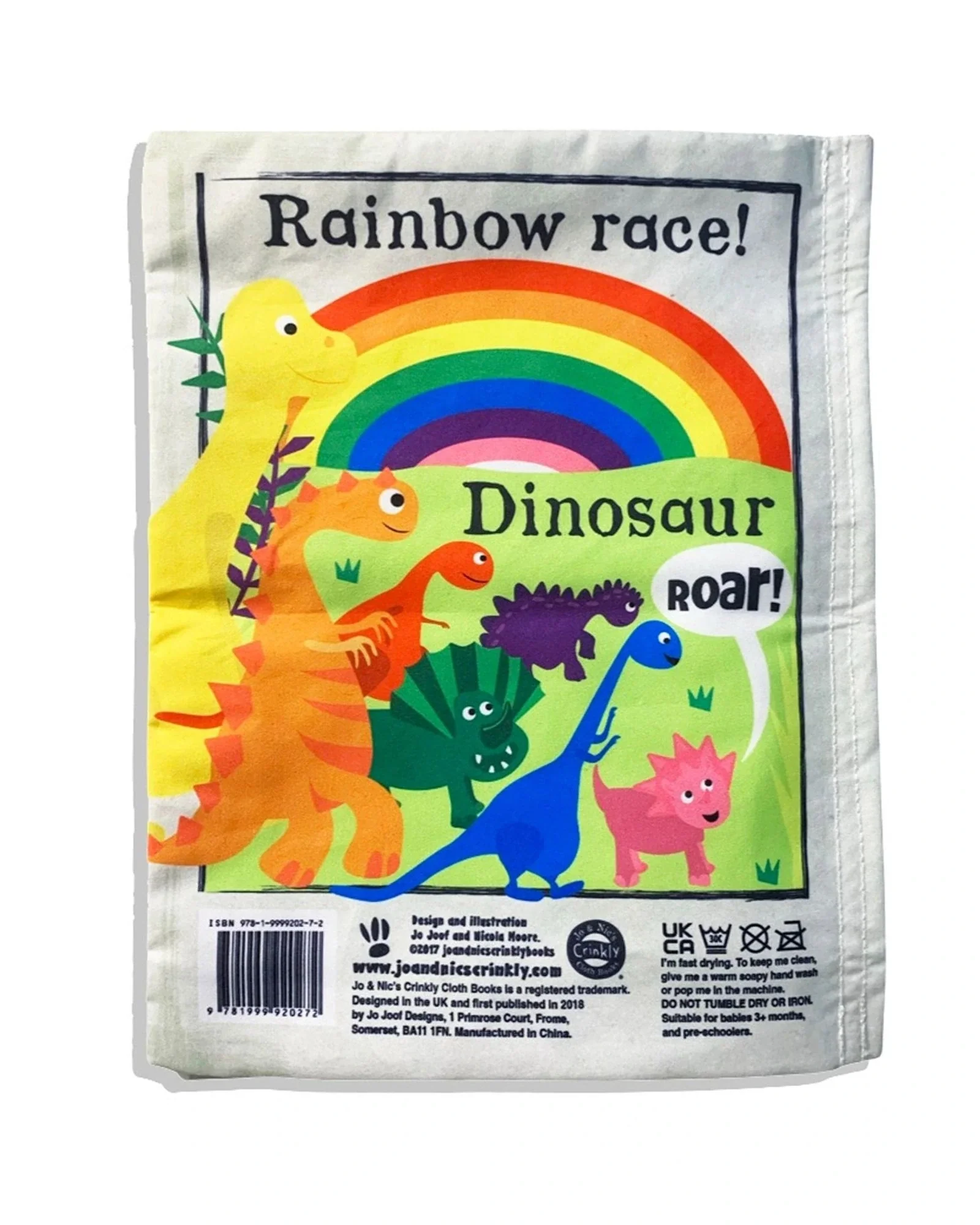 Jo & NicS Crinkly Cloth Books - Rainbow Dinosaurs - Image 3