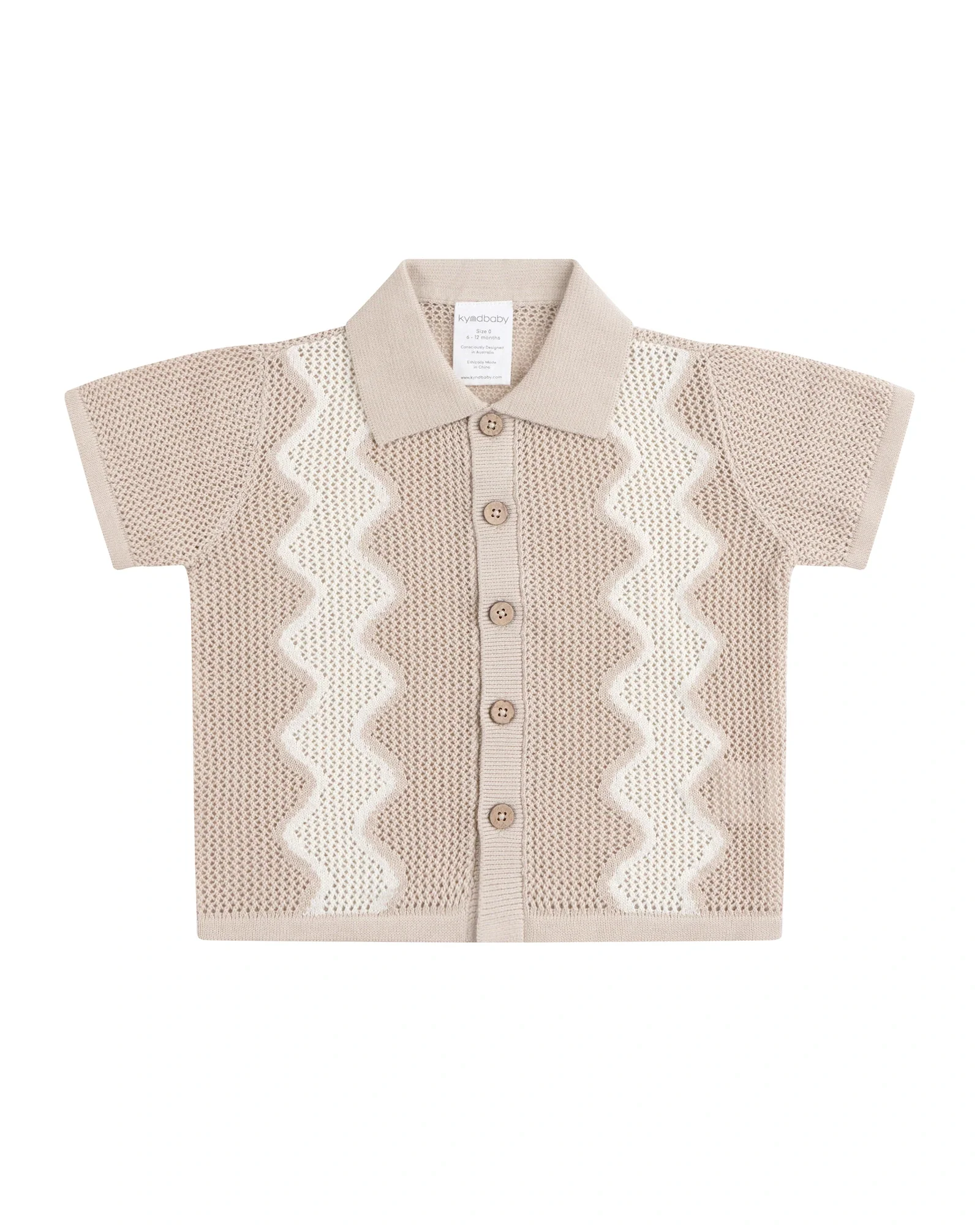 Classic Mesh Knit Short Sleeve Shirt Shell - Size 2