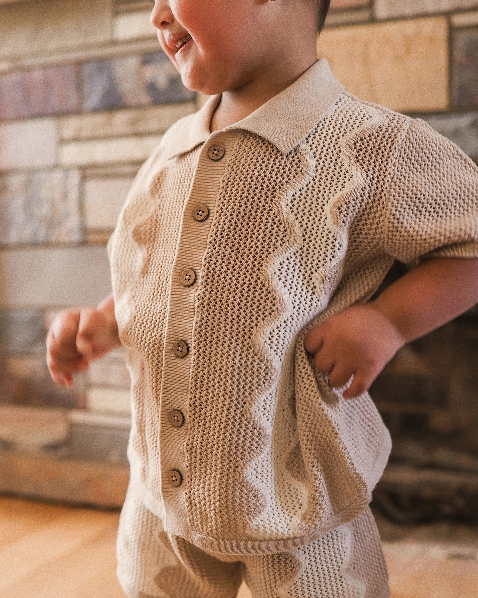 Classic Mesh Knit Short Sleeve Shirt Shell - Size 2 - Image 5