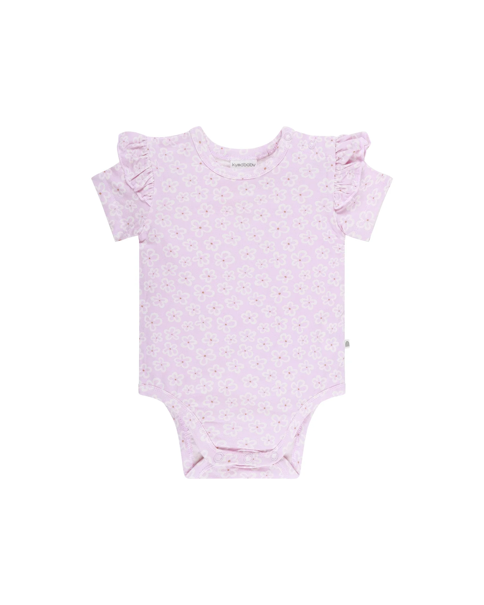 Frill Sleeve Bodysuit Frangipani - Size 1