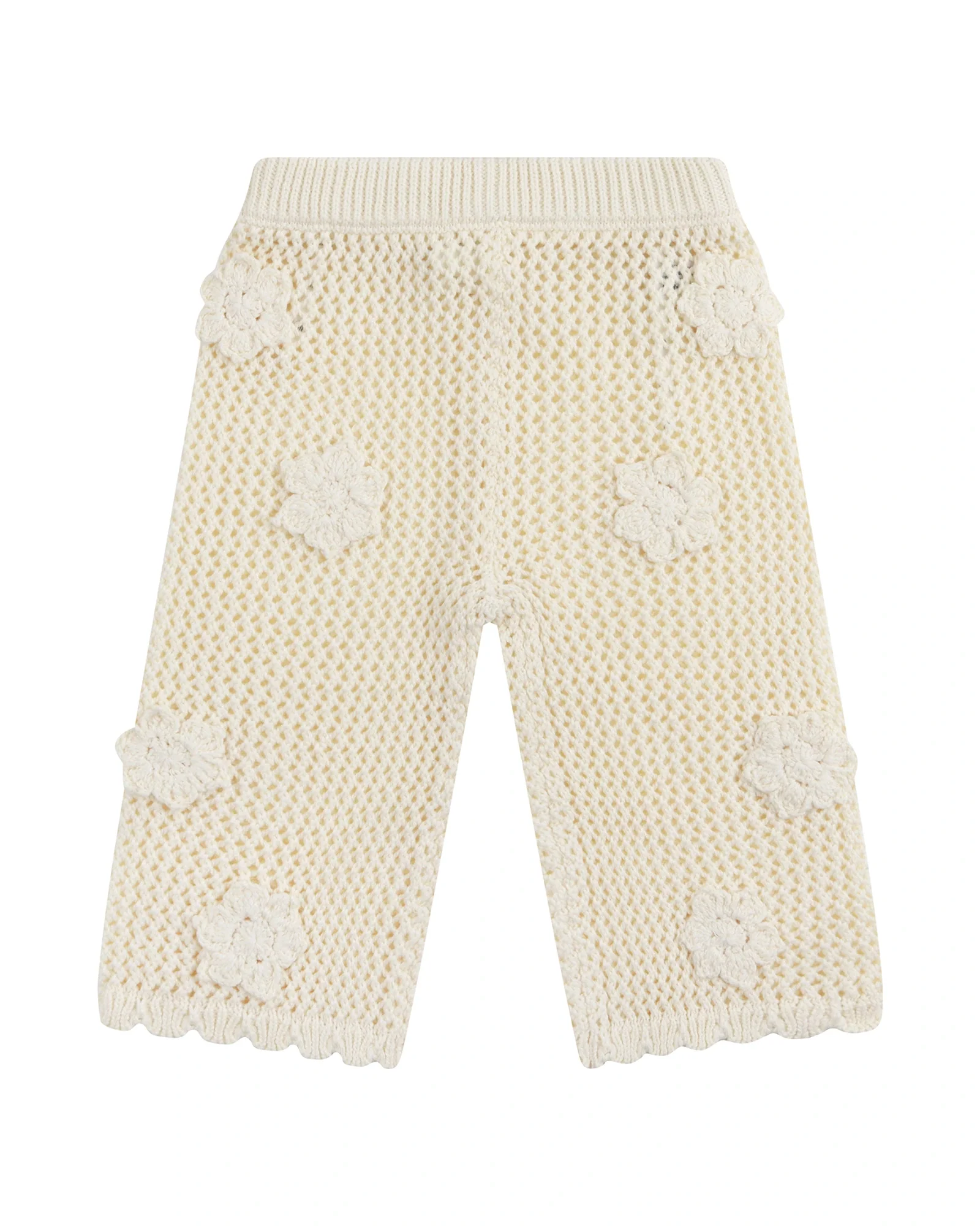 Knit Crochet Daisy Flare Pant Vanilla - Size 2