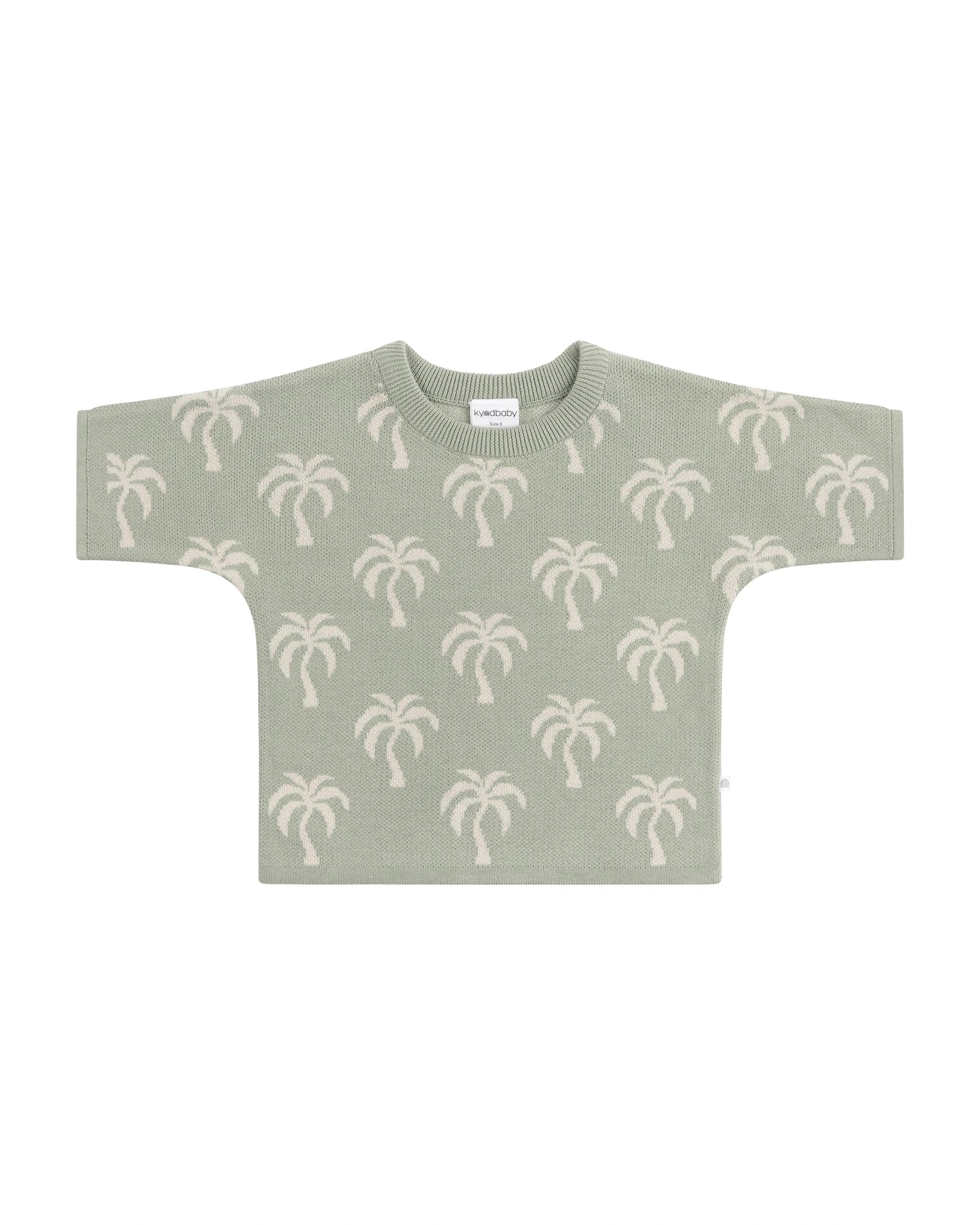 Palm Knit Jacquard Top Sage - Size 1
