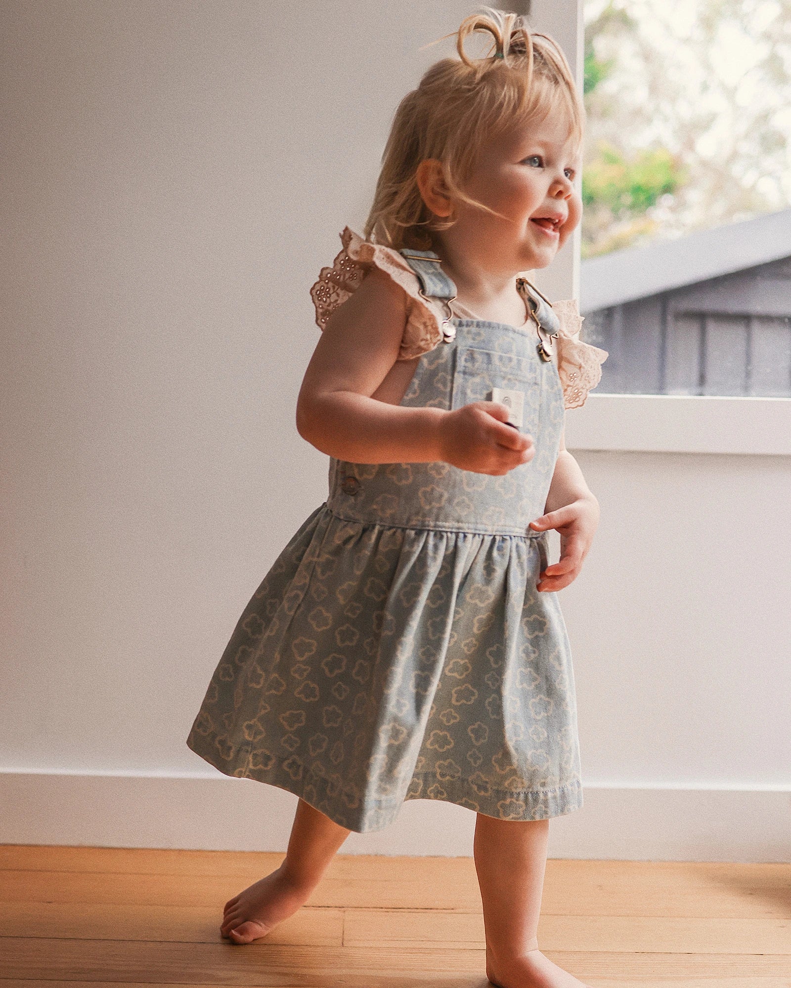 Pinafore Washed Denim - Size 2 - Image 7