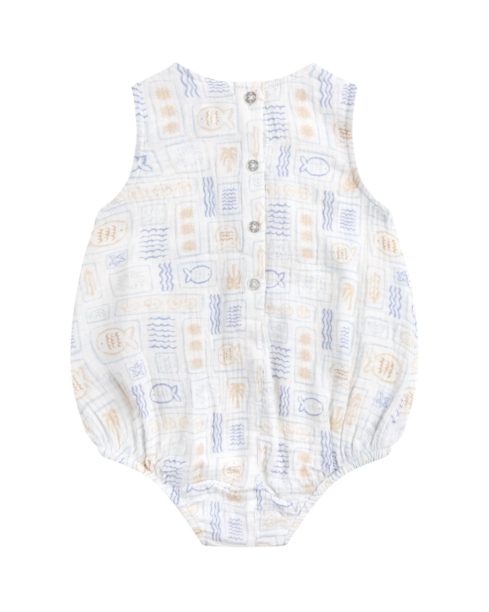 Sleeveless Woven Romper Salty Shores - Size 0