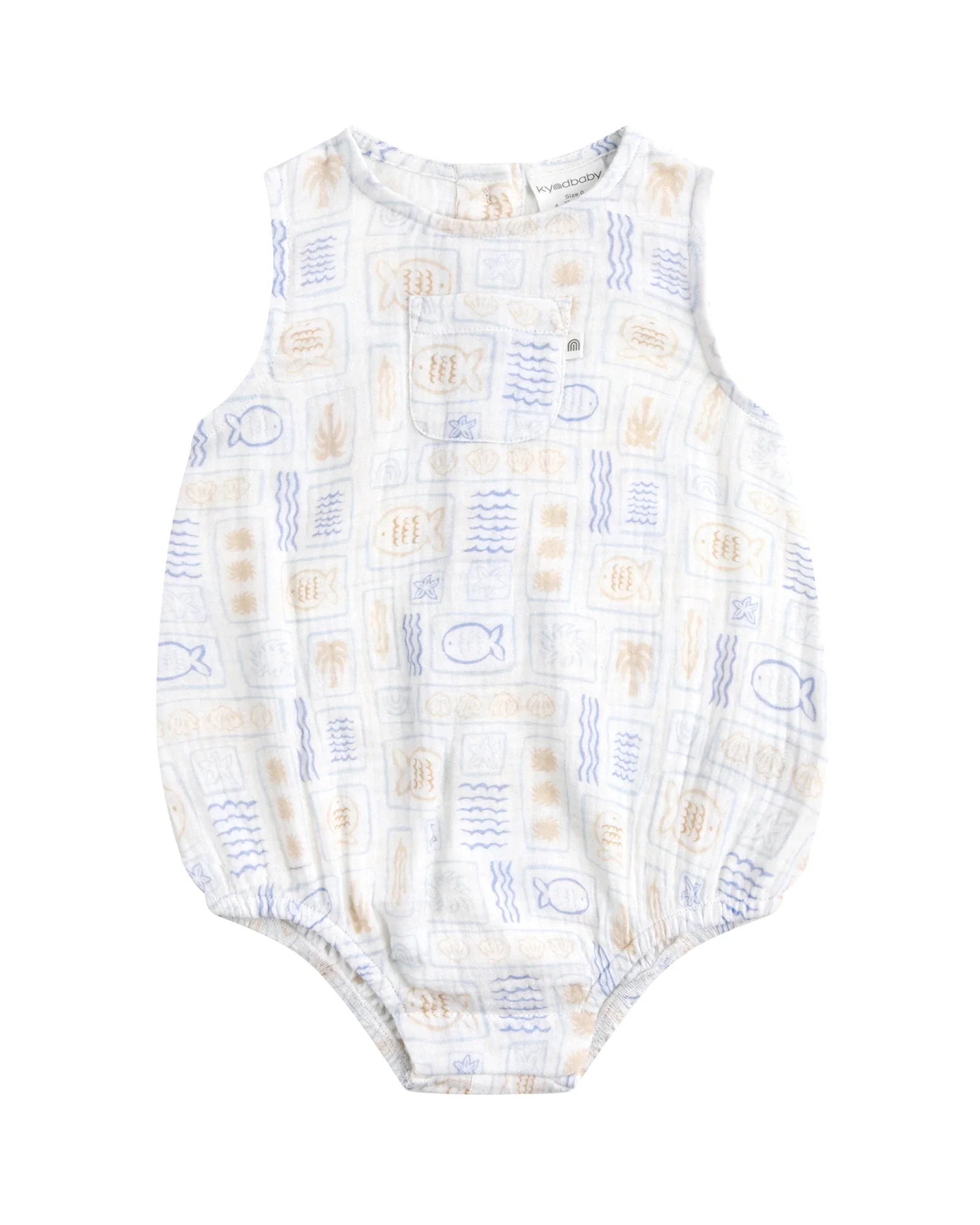 Sleeveless Woven Romper Salty Shores - Size 0 - Image 2