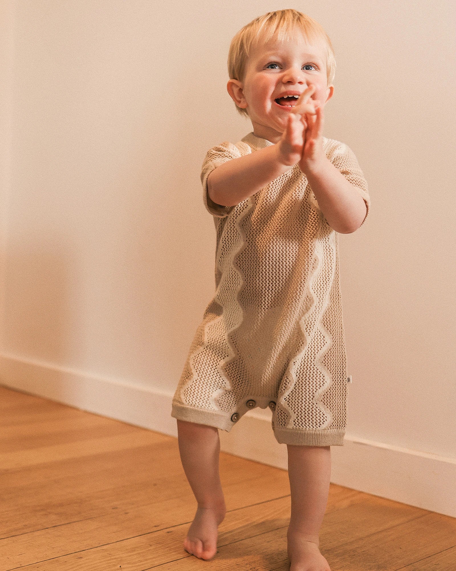 Slouchy Mesh Knit Romper Shell - Size 2 - Image 3