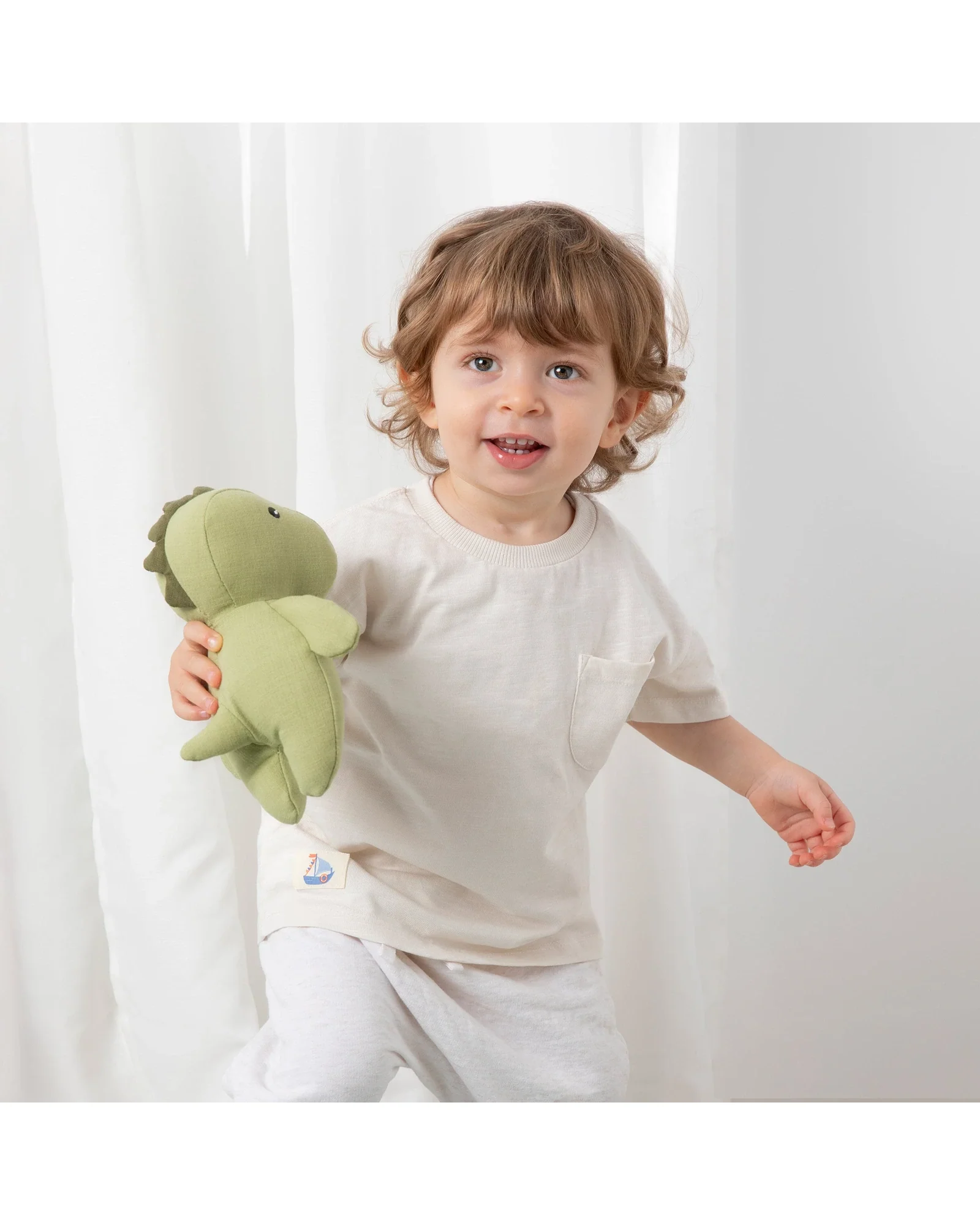 Linen Animal- Dennis the Dinosaur Small - Image 3