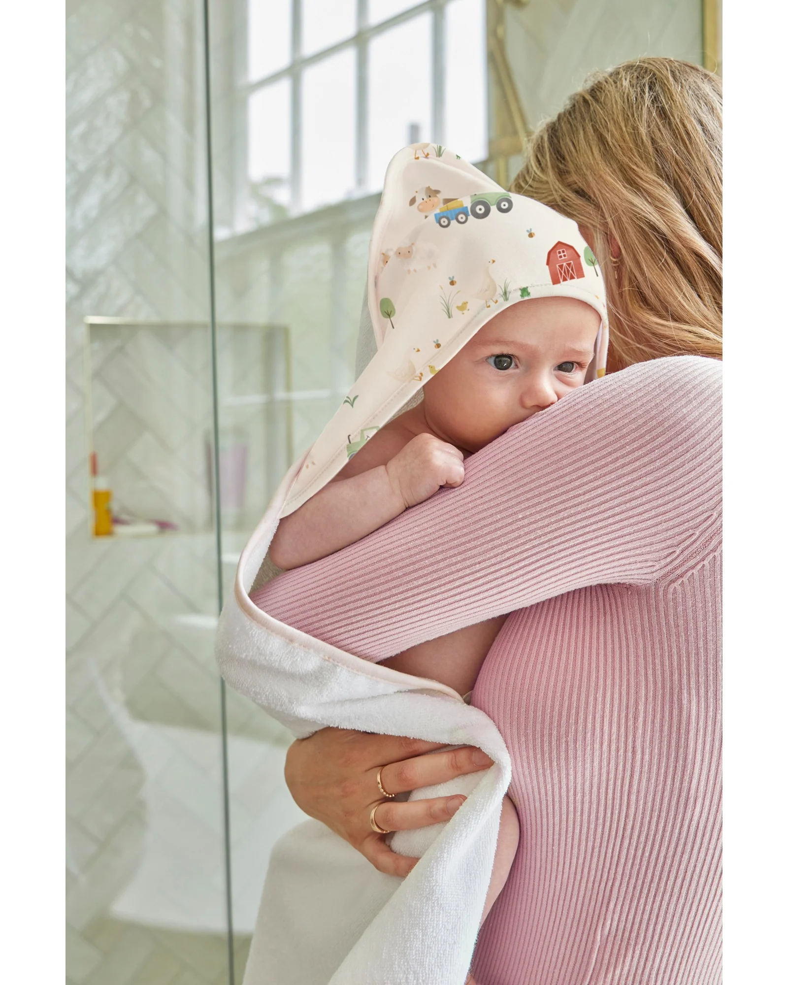 Farm Friends Hooded Towel