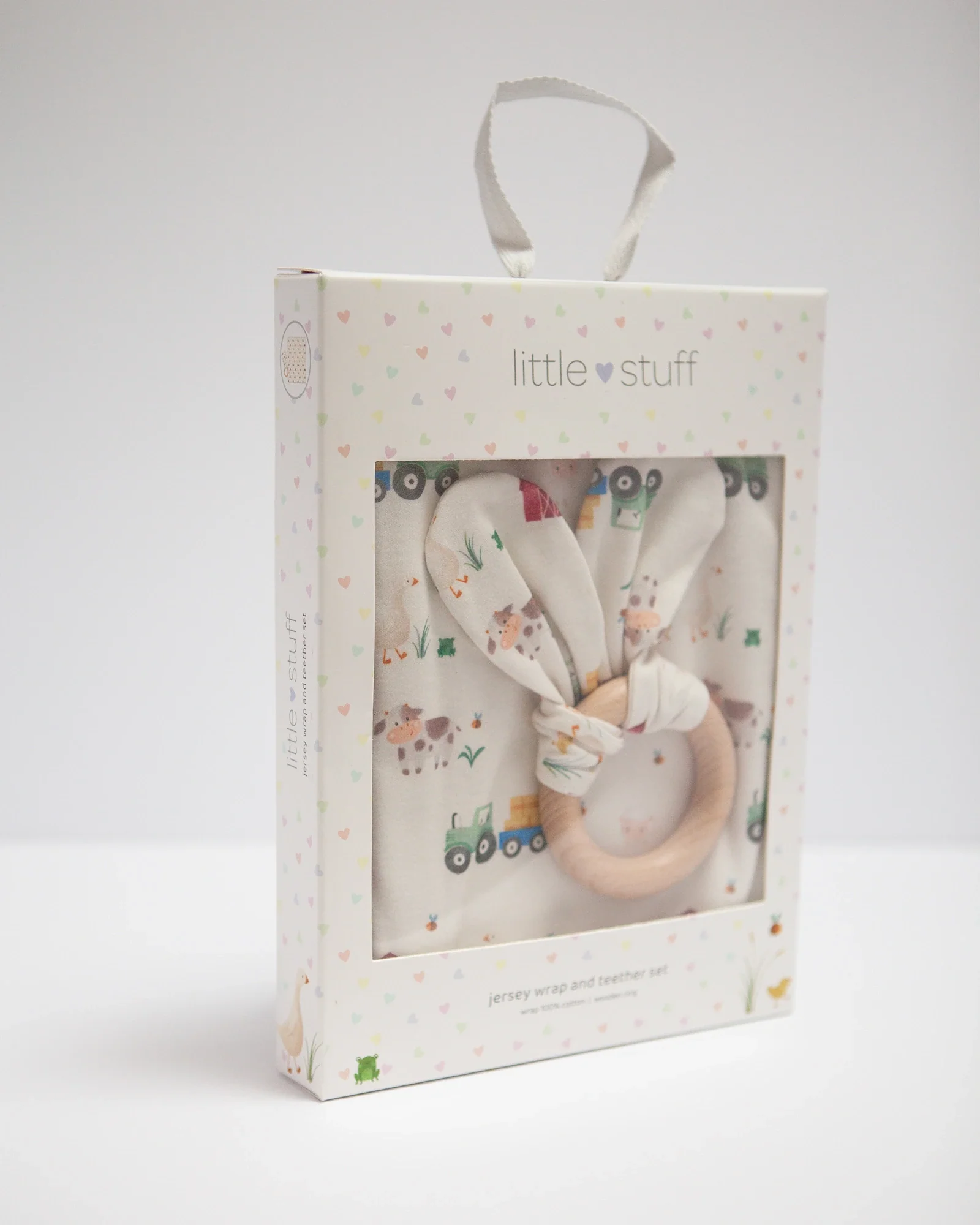 Farm Friends Jersey Wrap With Teether Gift Set - Image 2