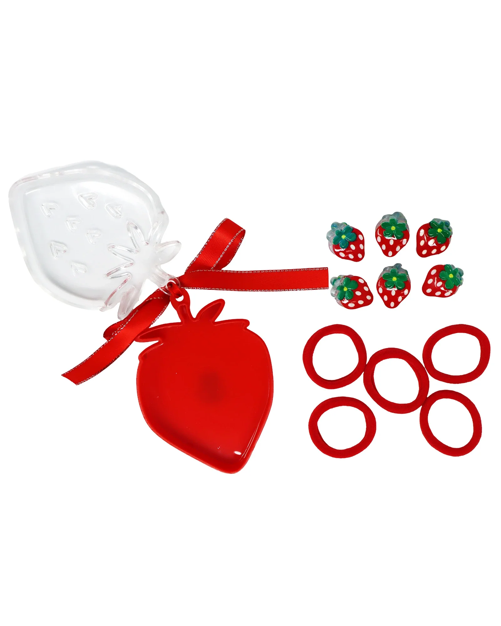Mini Strawberry Hair Clip Set - Image 3