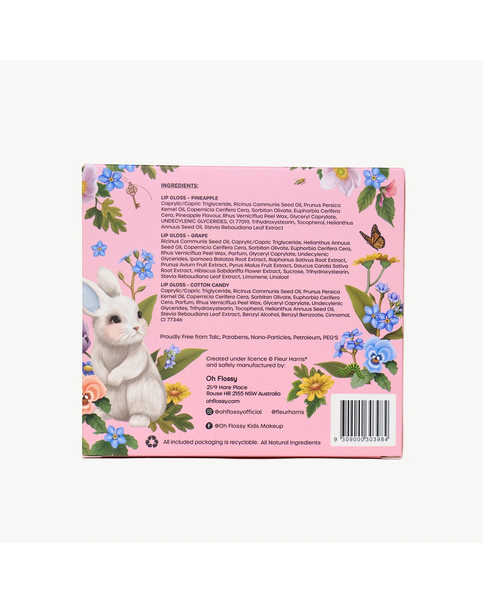Oh Flossy X Fleur Harris Garden of Dreams Collection Natural Lip Gloss Set - Image 2