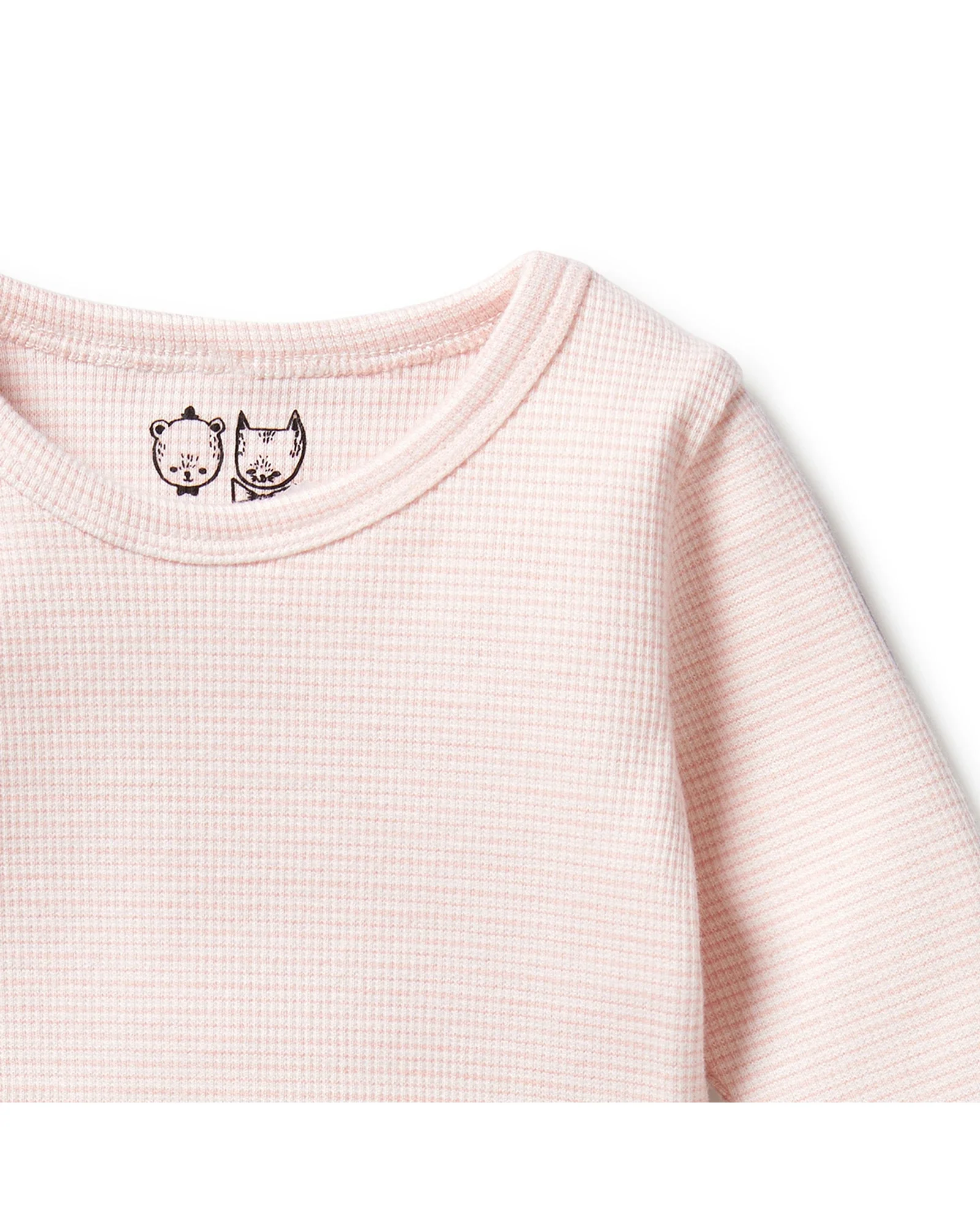 Organic Stripe Rib Long Sleeved Top 18-24 mths - Image 2