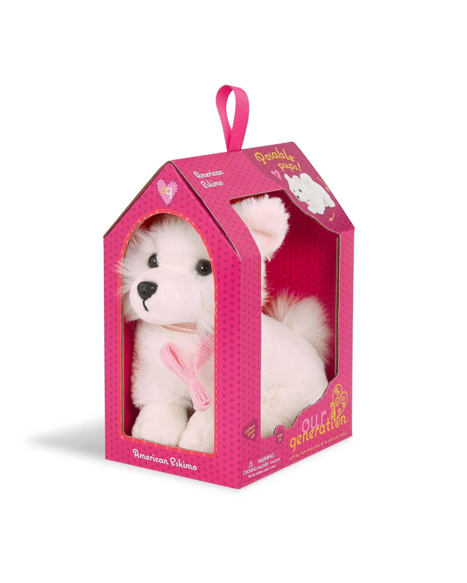 6 Inch Poseable American Eskimo Pup - Image 2