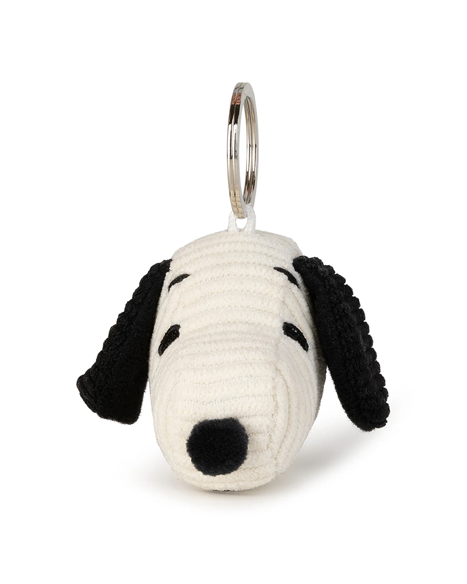 Snoopy Head Corduroy Cream Keychain 4.5cm - Image 2