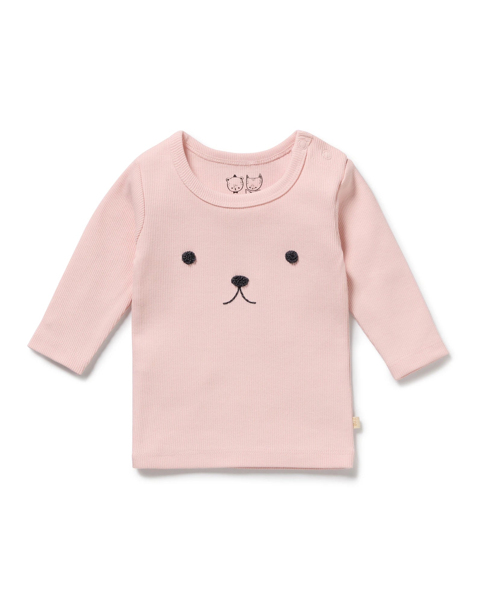 Strawberry Cream Organic Rib Top 12-18 mths