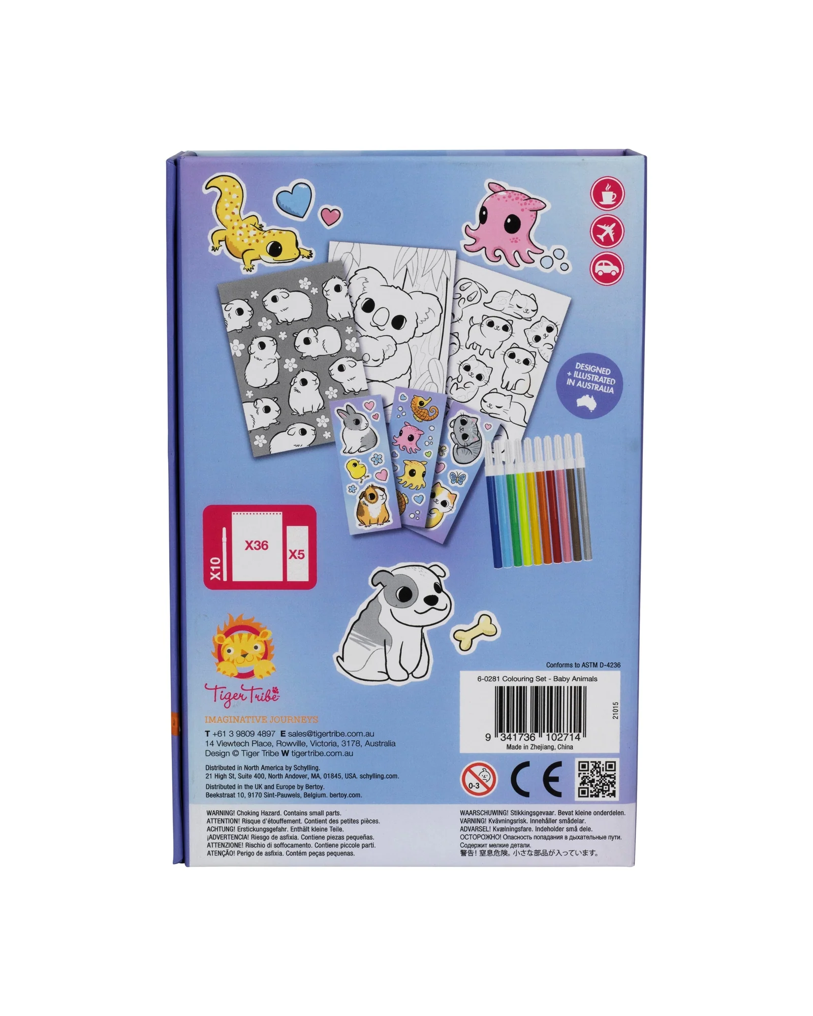 Tiger Tribe Colouring Set Baby Animals - Image 8