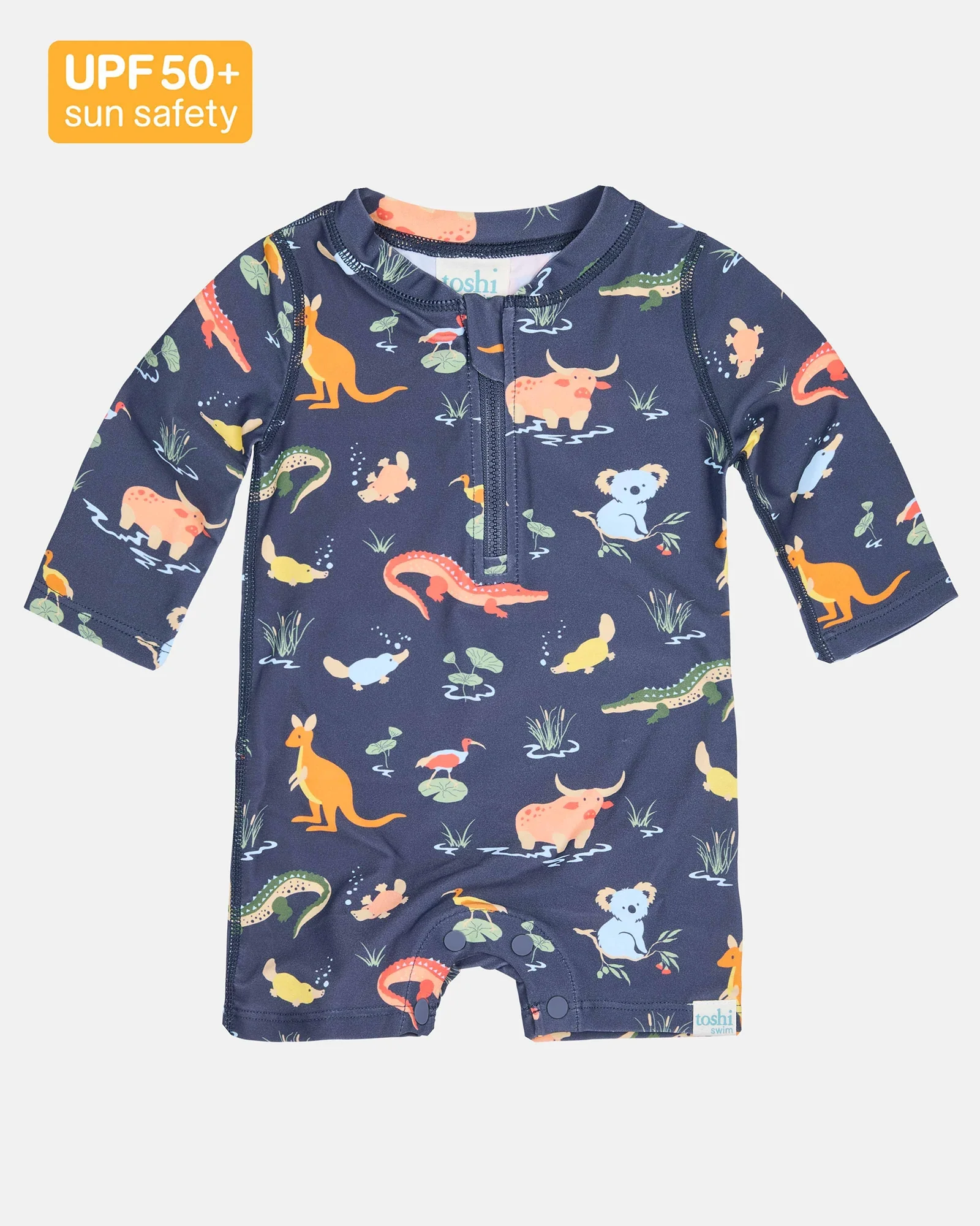 Toshi Swim Onesie L/S Splash - Kakadu Moonlight 2