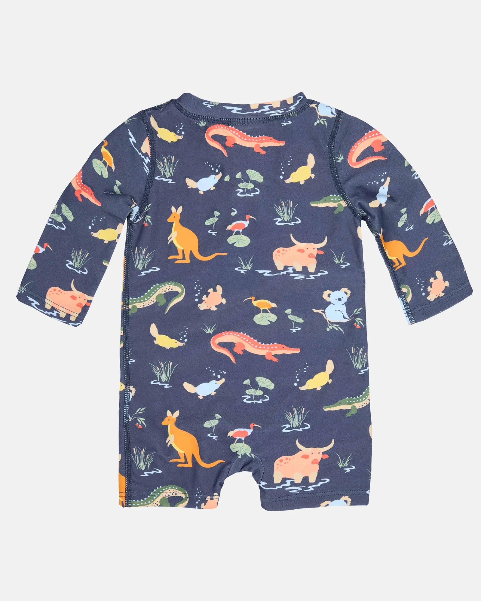 Toshi Swim Onesie L/S Splash - Kakadu Moonlight 2 - Image 2