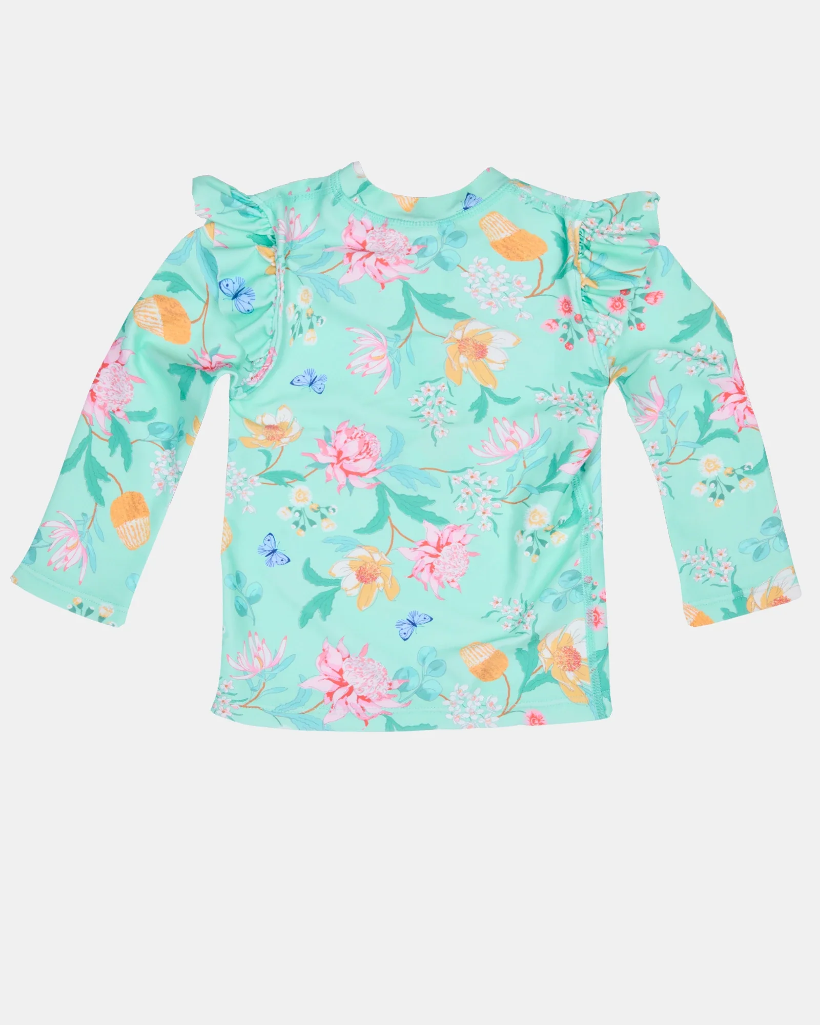Toshi Swim Rashie L/S Ripple - Waratah Mint 0 - Image 2